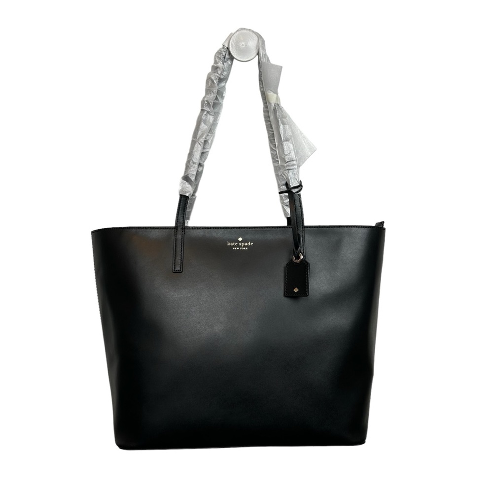 🆕 Kate Spade Janie Black Leather Tote NWT